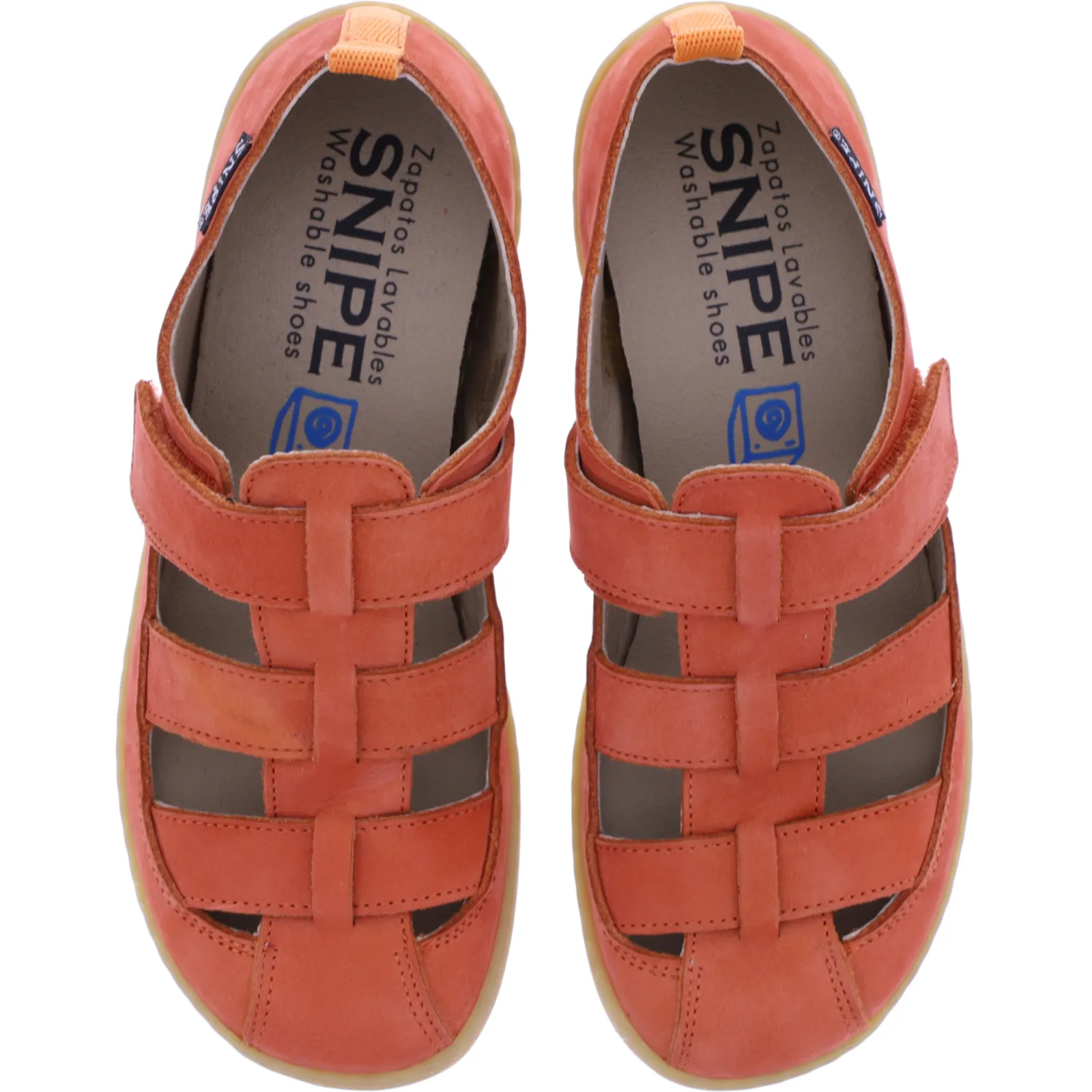 Snipe / Modell: Barefoot / Clementina Orange Nubuk / Sandalen / Art: 05370-009 / Damen Barfußschuhe