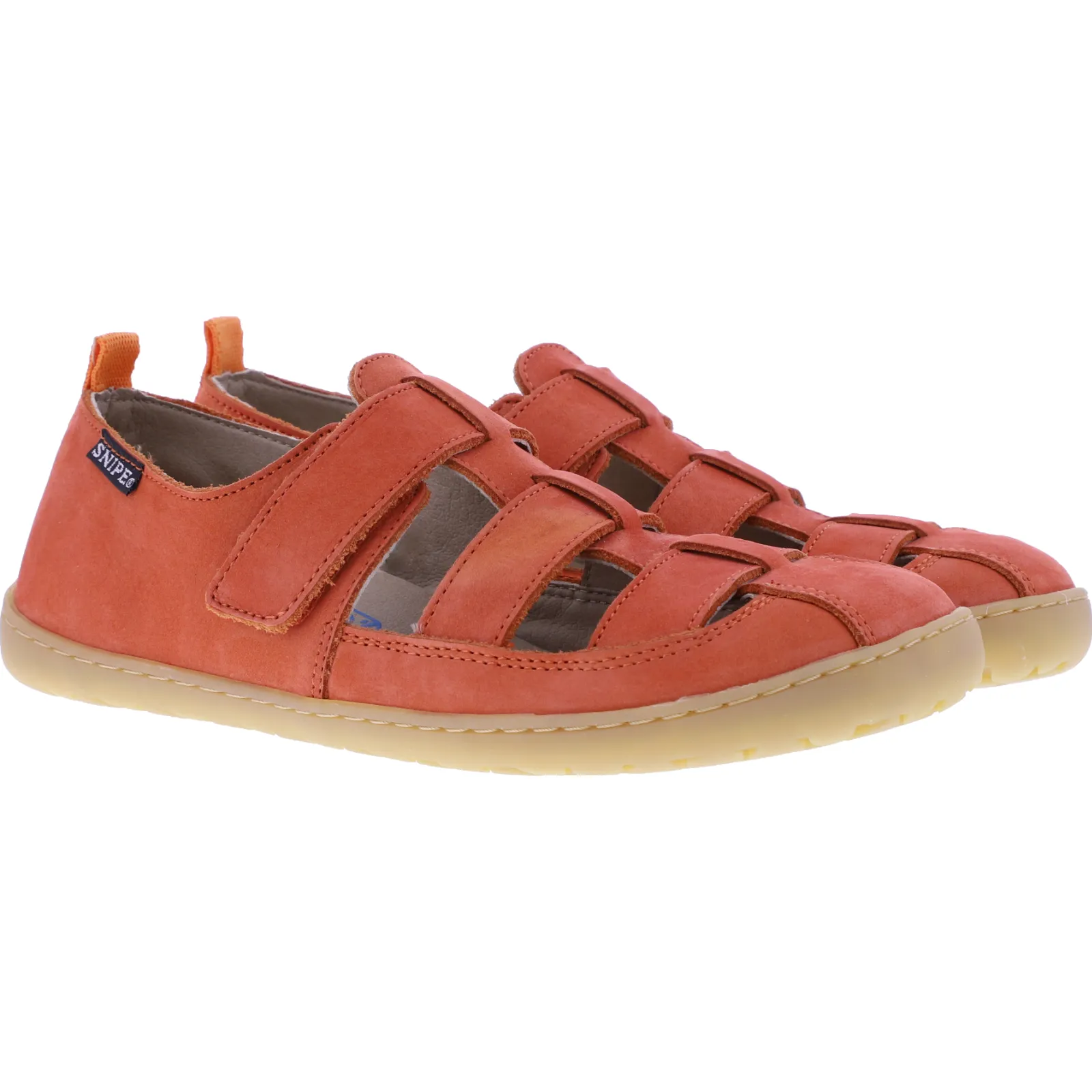Snipe / Modell: Barefoot / Clementina Orange Nubuk / Sandalen / Art: 05370-009 / Damen Barfußschuhe