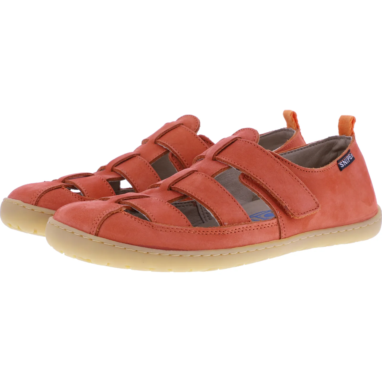 Snipe / Modell: Barefoot / Clementina Orange Nubuk / Sandalen / Art: 05370-009 / Damen Barfußschuhe